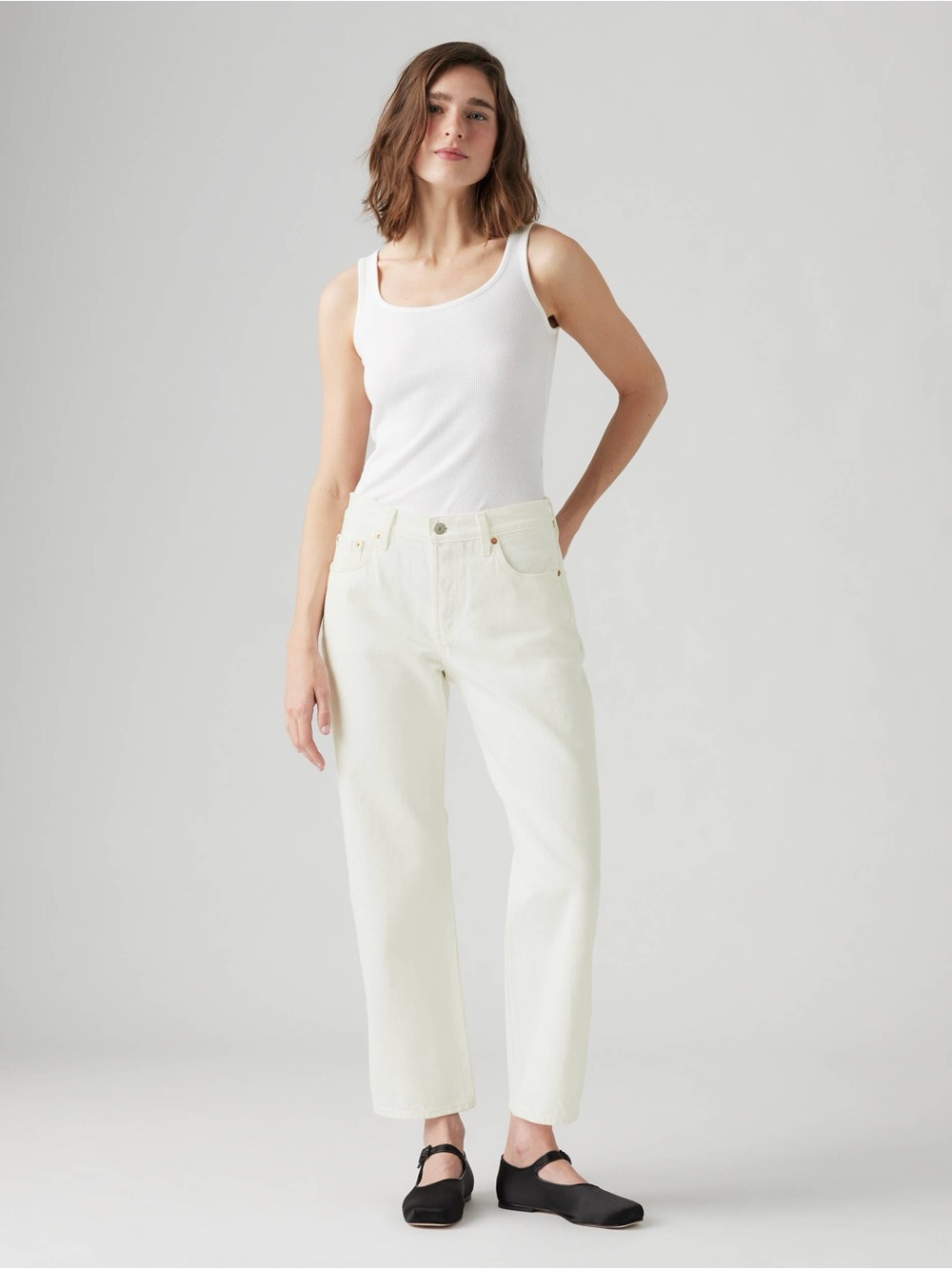 Levi’s 501 90’s ankle off-white 100% cotton jeans